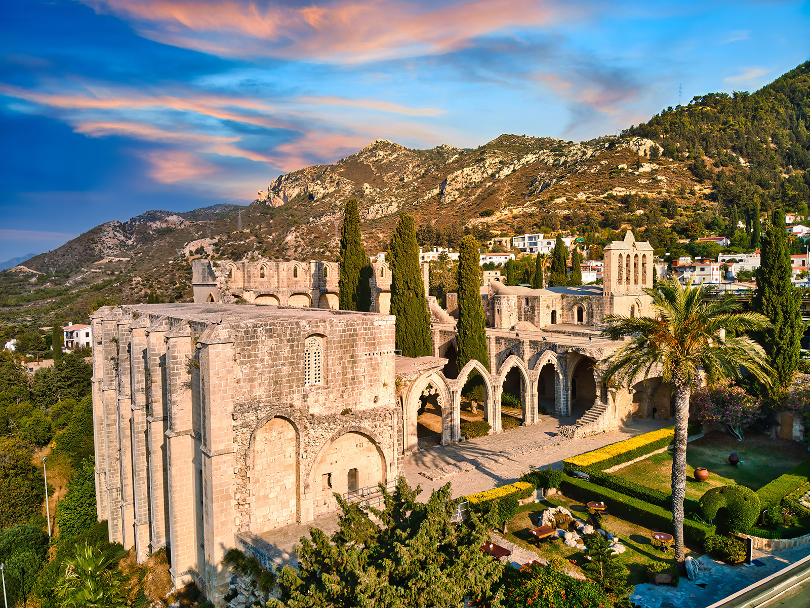 overview picture of bellapais monastery in Cyprus on a golf holiday