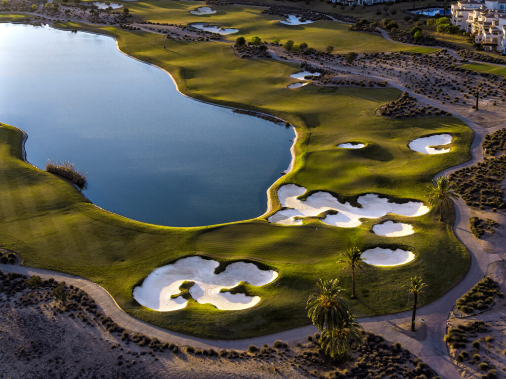 Lake with bunkers