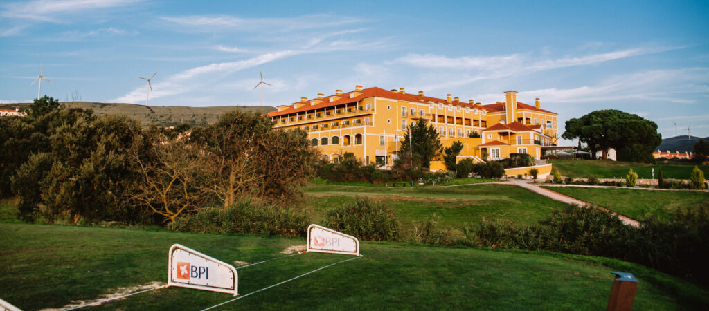Dolce Campo Real hotel and driving range.