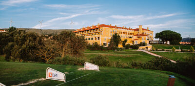 Dolce Campo Real hotel and driving range.