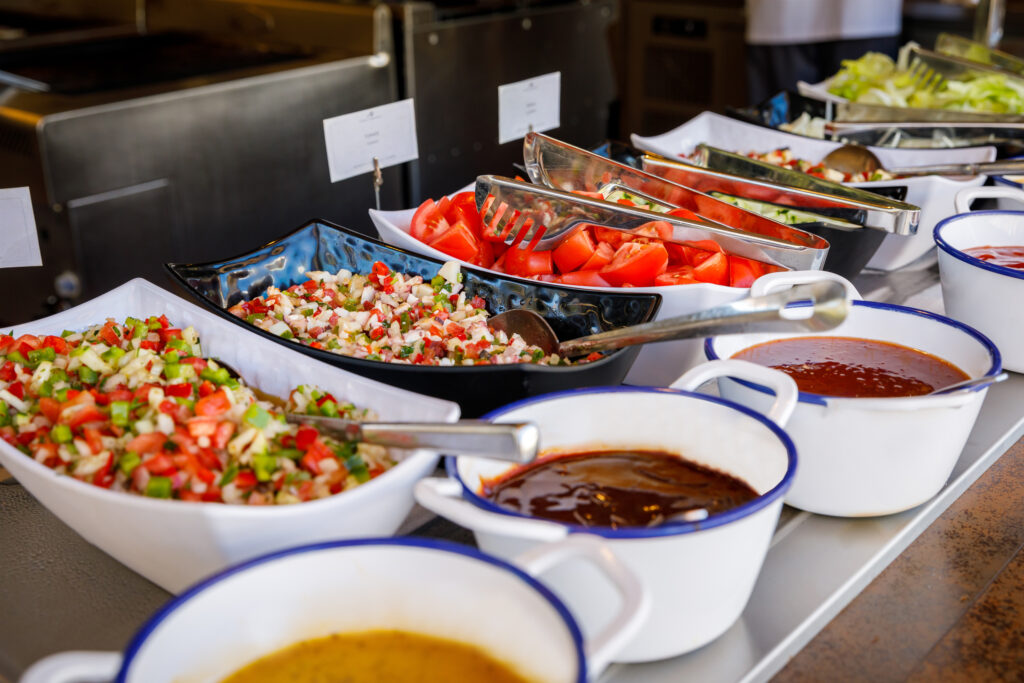 Food served at AP Cabanas Beach & Nature Resort