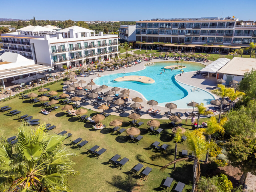 Aerial view of AP Cabanas Beach & Nature Resort with outdoor pool