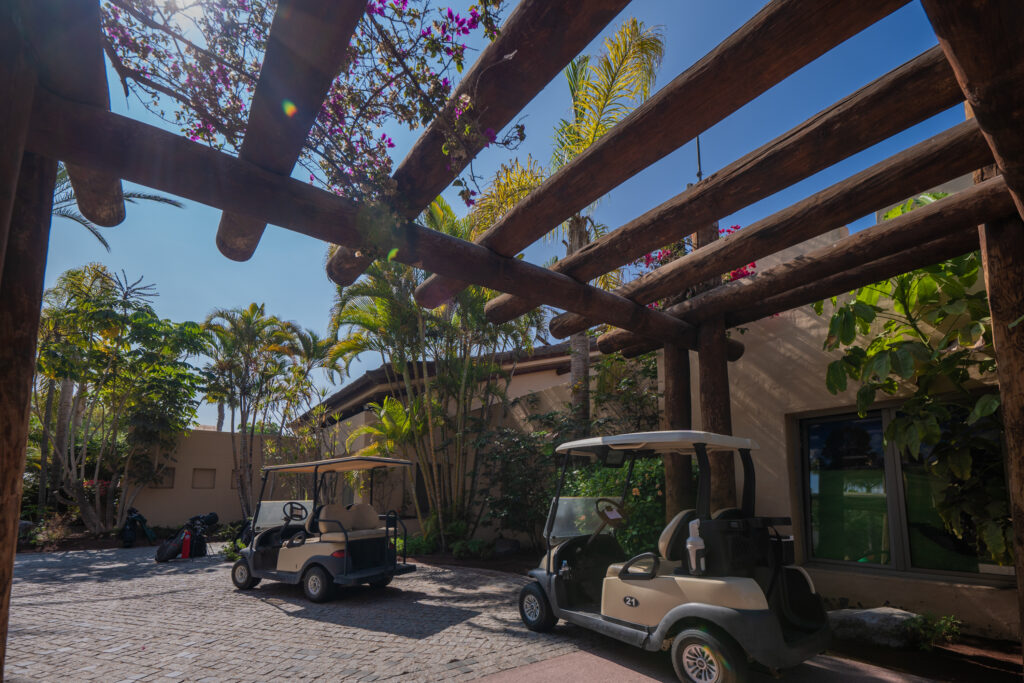 Buggies parked at Abama Golf Course