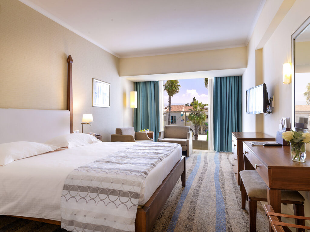 Double bed accommodation at Alexander The Great Beach Hotel