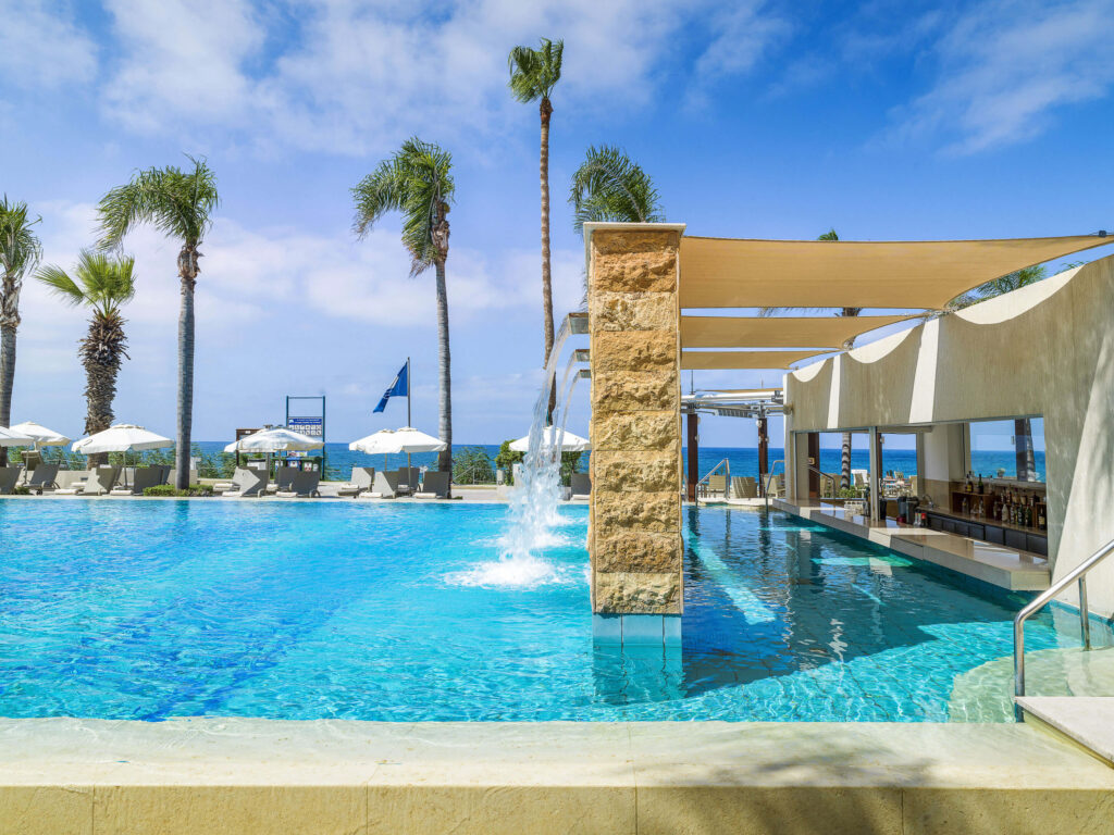 Outdoor pool at Alexander The Great Beach Hotel