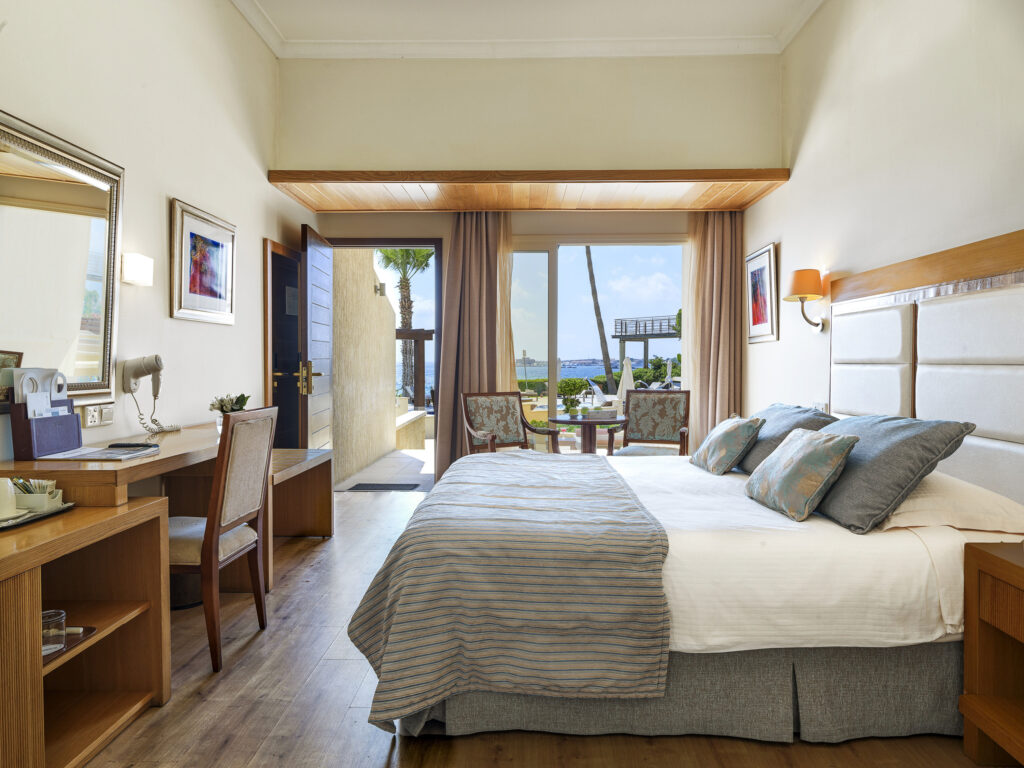 Double bed accommodation at Alexander The Great Beach Hotel