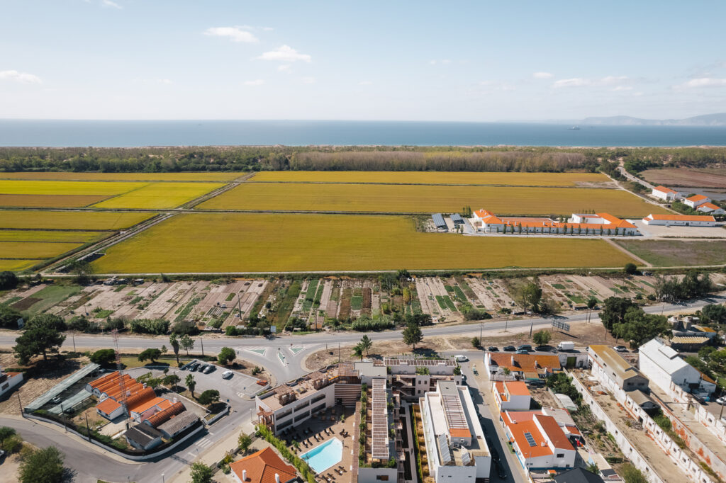 Aerial view of AlmaLusa Comporta