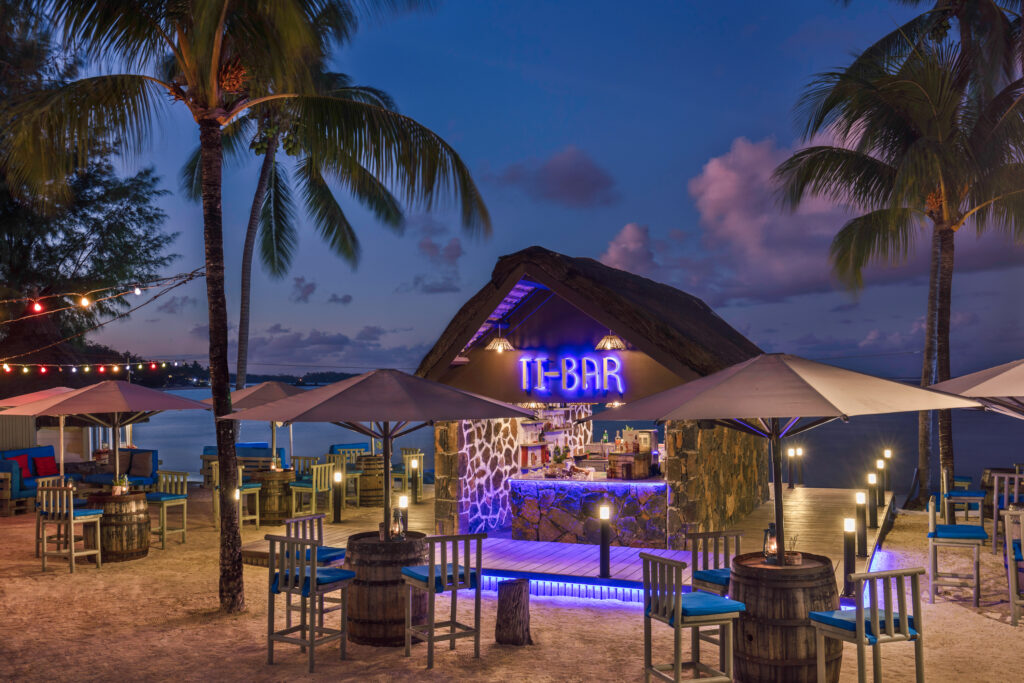 Beach bar at Ambre Resort in Mauritius