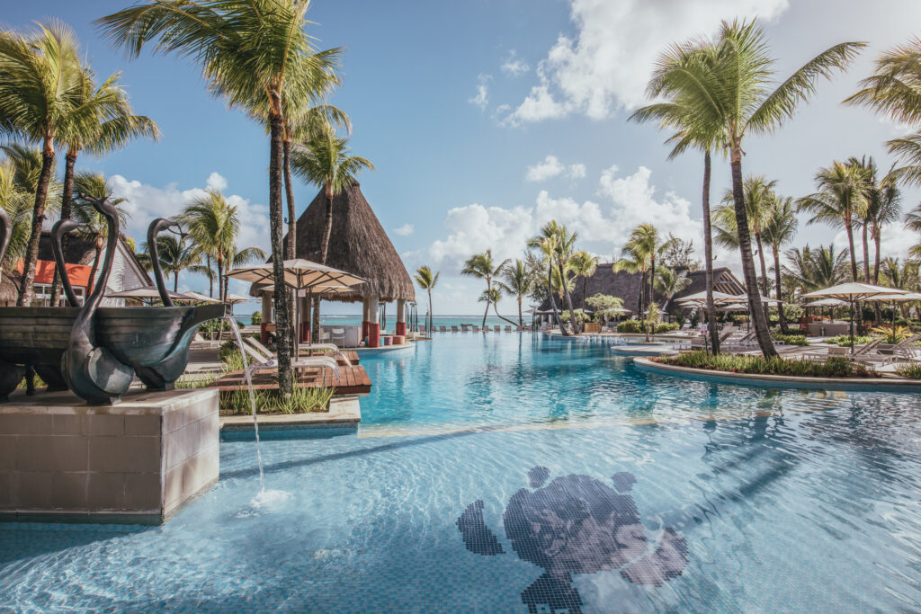 Swimming pool view at Ambre Resort in Mauritius