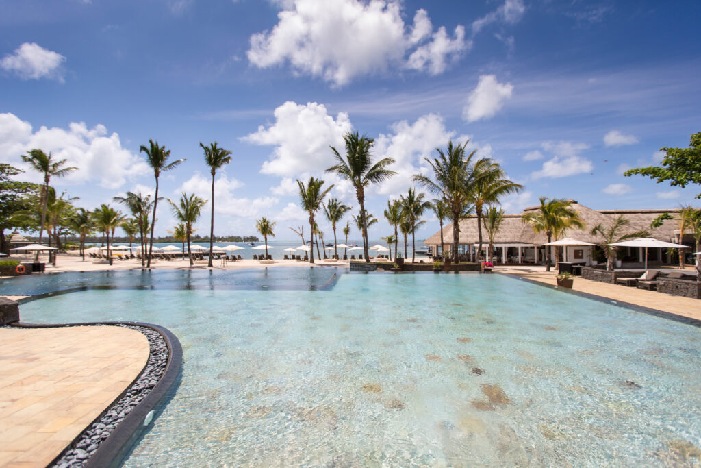 Swimming pool at Anahita Golf & Spa Resort in Mauritius.