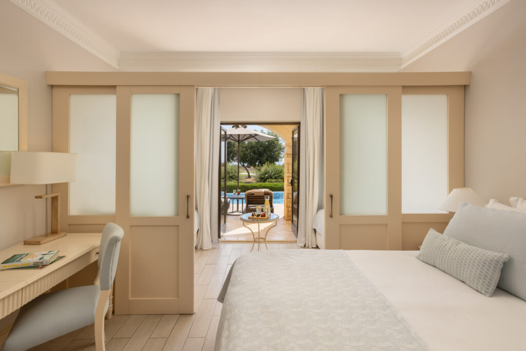 Double bed accommodation at Aphrodite Hills Hotel