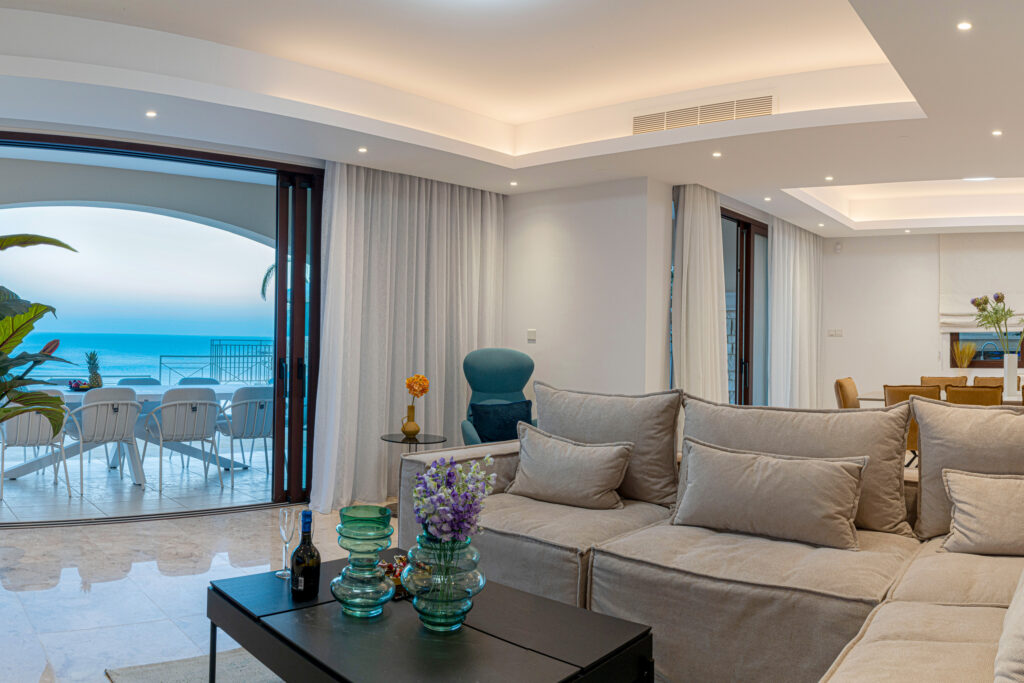 Accommodation living area at Aphrodite Hills Rentals