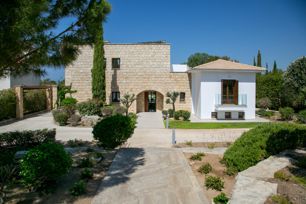 Exterior of one of the rentals at Aphrodite Hills Rentals