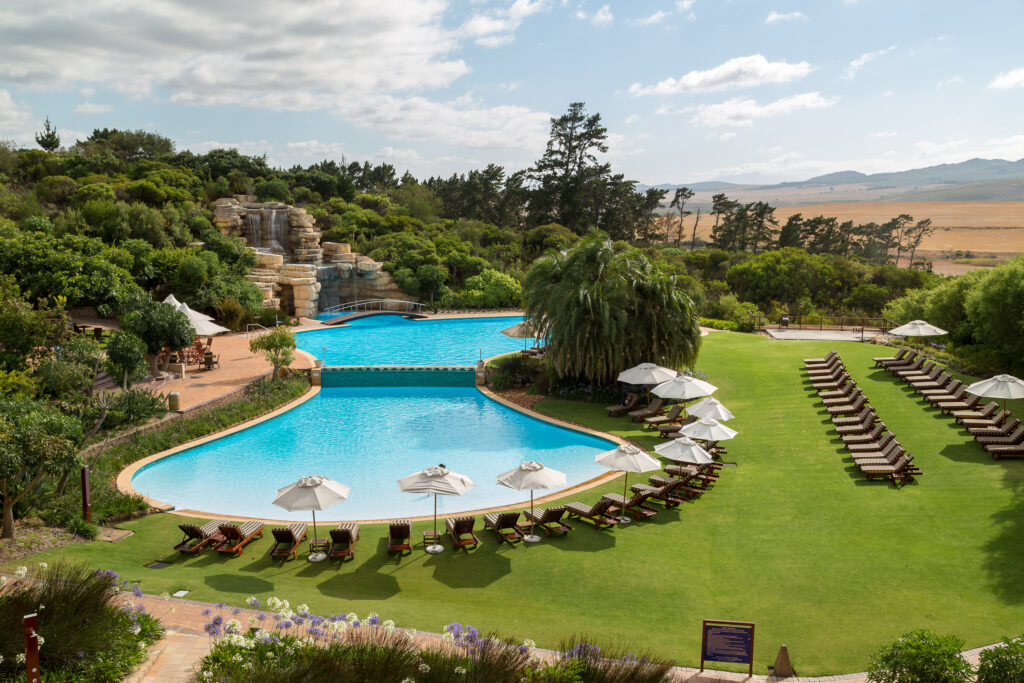 Aerial view of the outdoor pool at Arabella Hotel & Spa