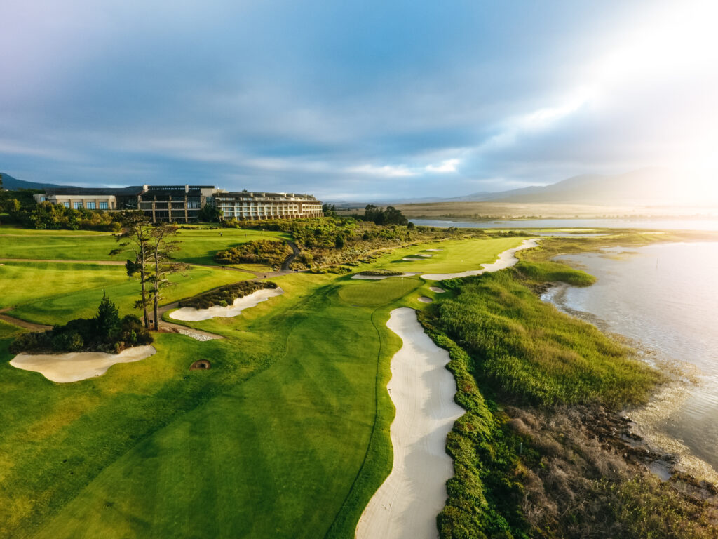 Aerial view of the golf course at Arabella Hotel & Spa