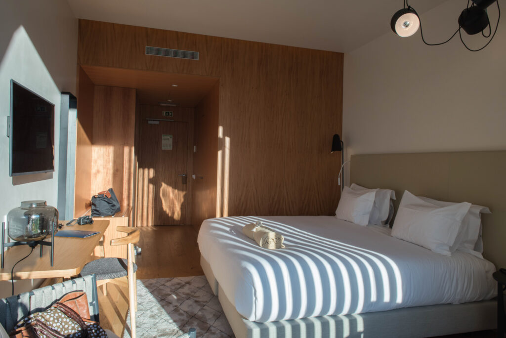 Double bed accommodation at Aroeira Lisbon Hotel Sea and Golf Resort
