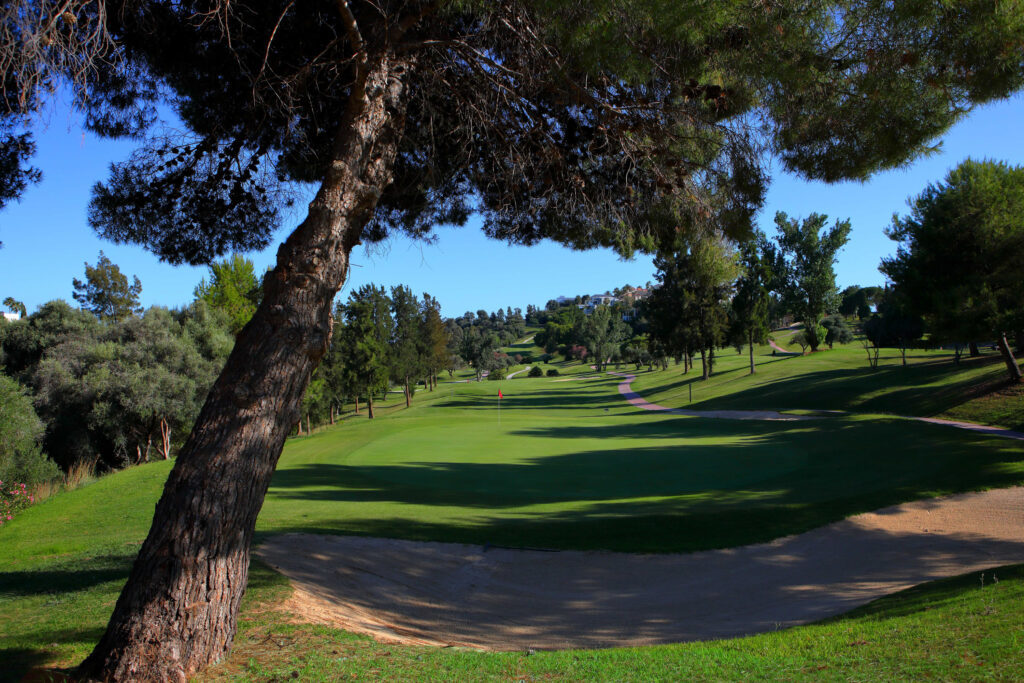 Hole with bunker and trees around at Atalaya - New Golf Course