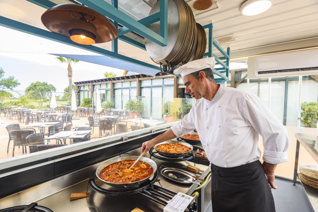 Chef cooking at Barcelo Costa Ballena Golf & Spa