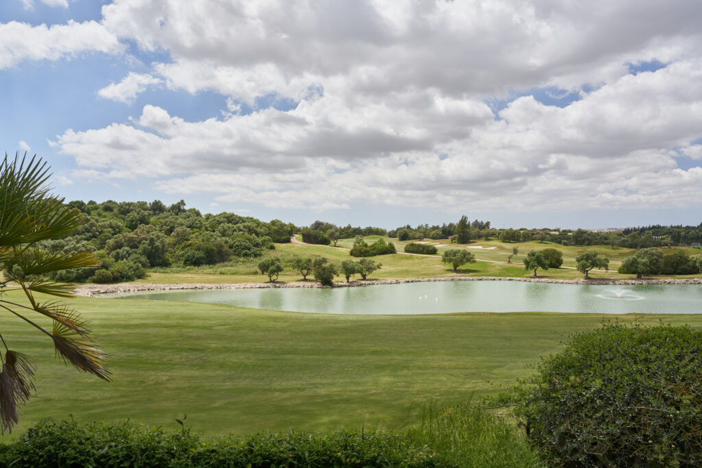 Lake on fairway at Barcelo Montecastillo Hotel