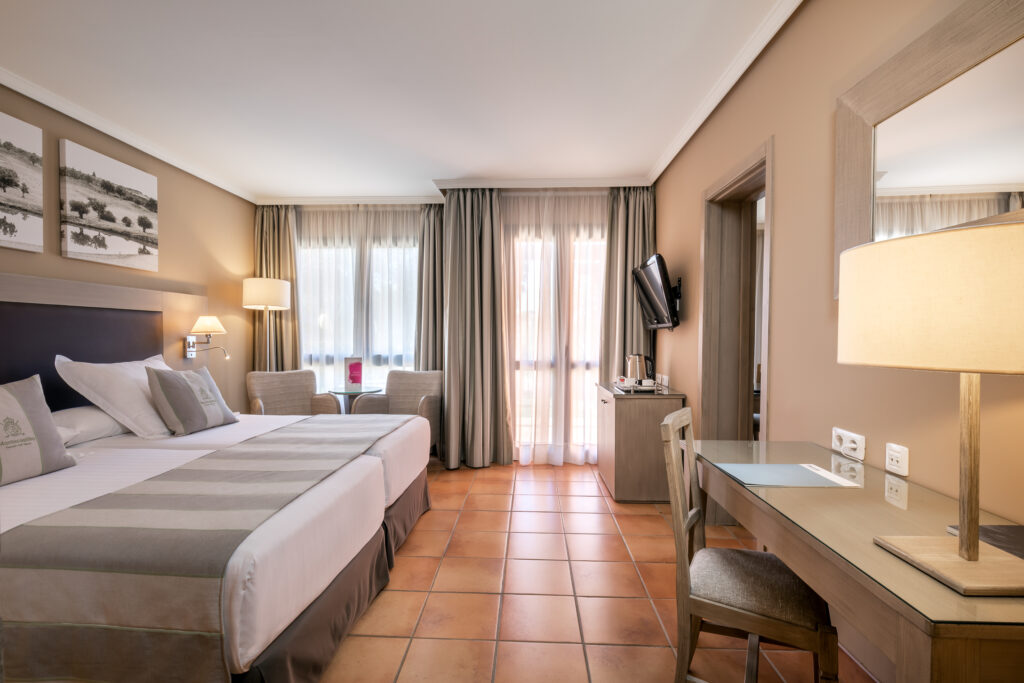 Double bed accommodation at Barcelo Montecastillo Hotel