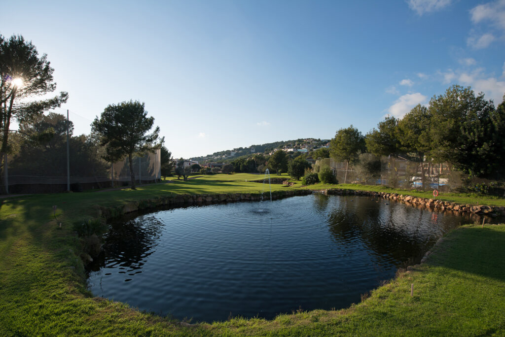 Lake with fairway in background at Bendinat Golf Course