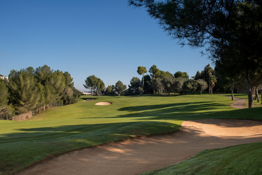 Bunkers on fairway at Bendinat Golf Course