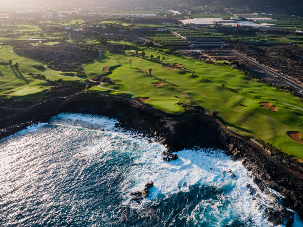 Aerial view of fairway with ocean view at Buenavista Golf Course