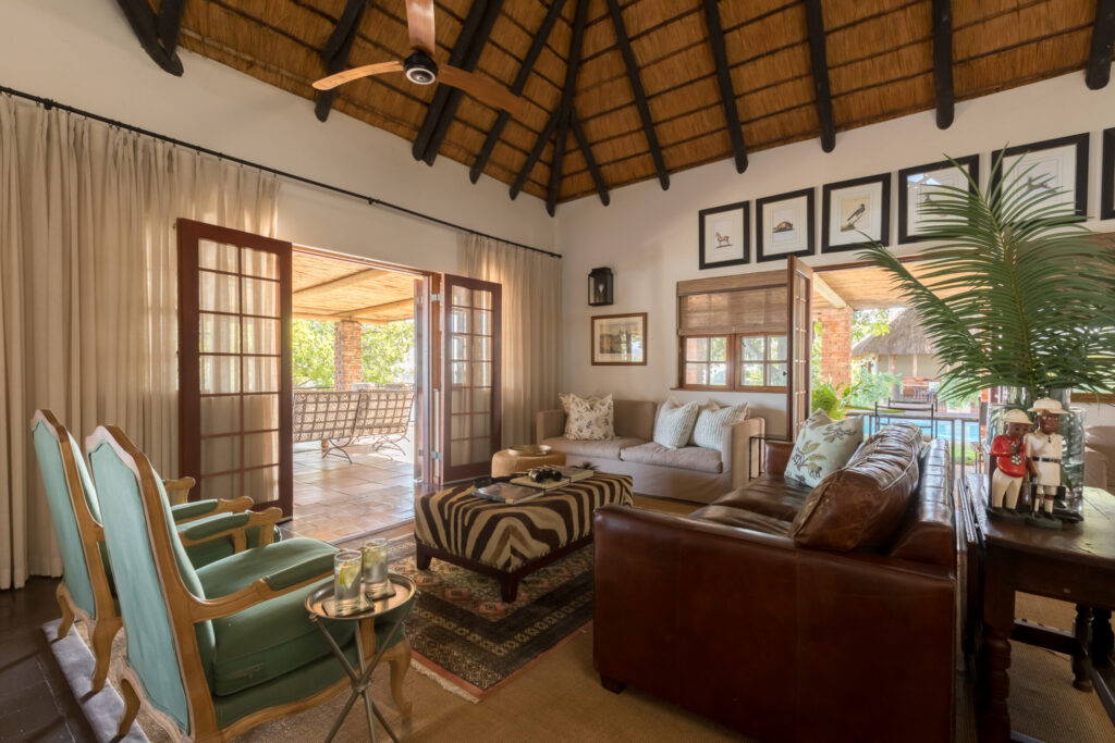 Accommodation seating area at Buhala Lodge