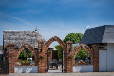 Exterior of the outdoor dining area at Burrendale Hotel, Country Club & Spa