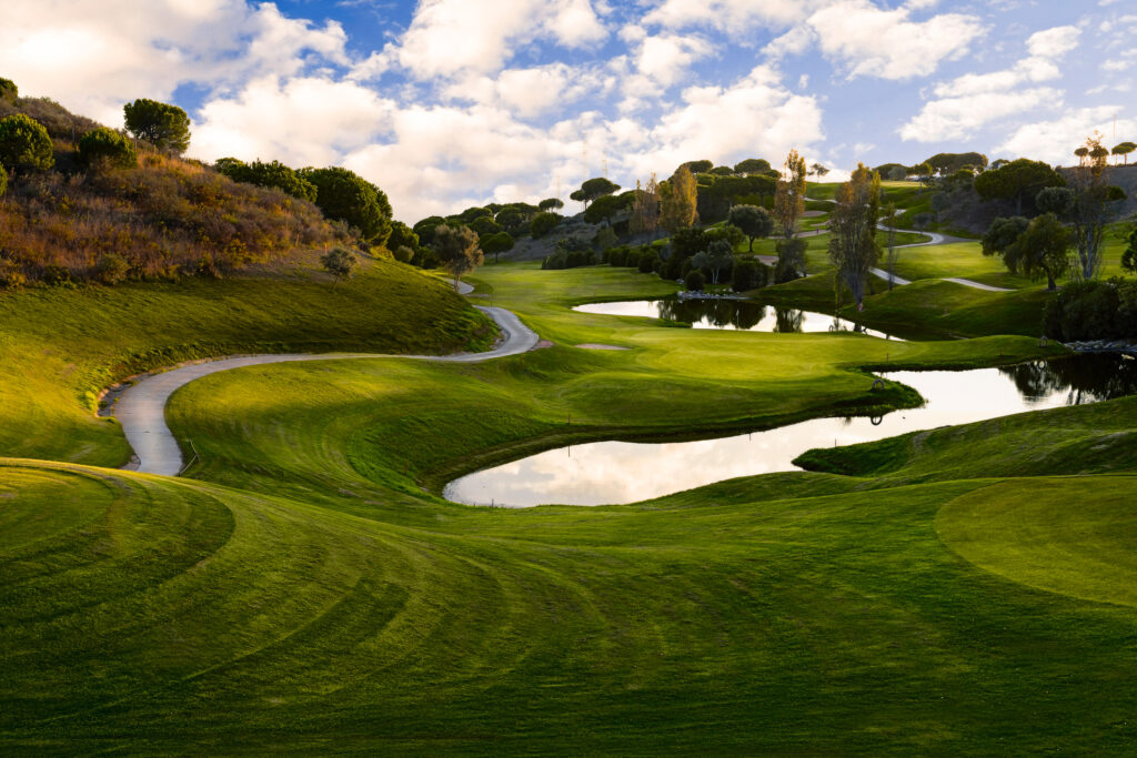 Fairway with lakes on it at Cabopino Golf Course