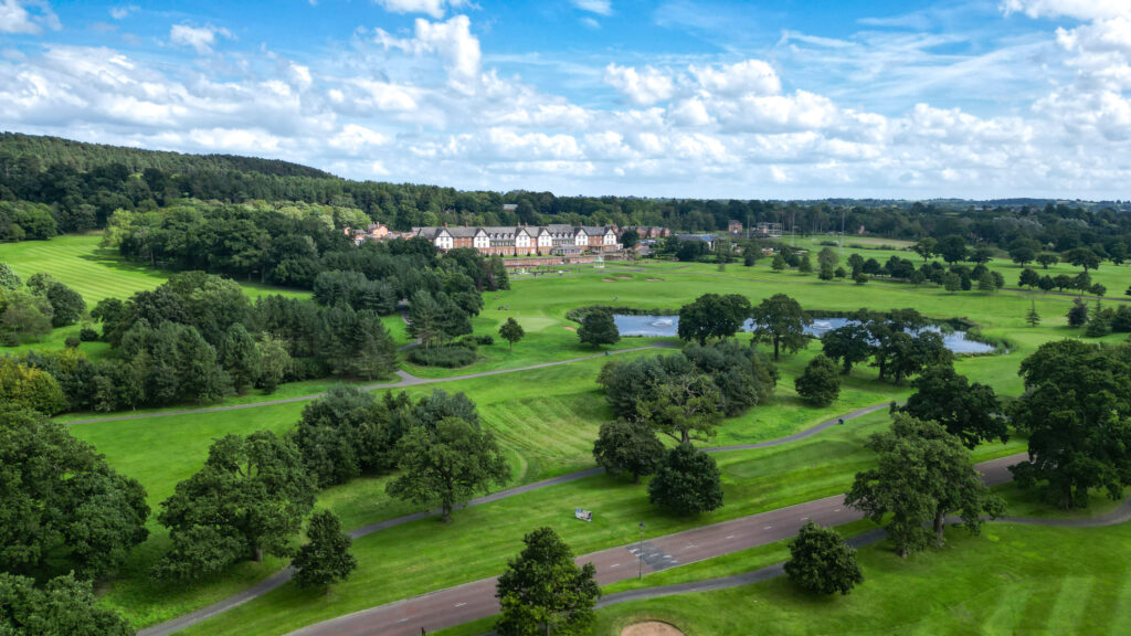 Aerial view of golf course at Carden Park Golf Resort