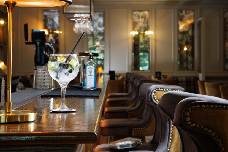 Indoor bar at Castleknock Hotel serving cocktails