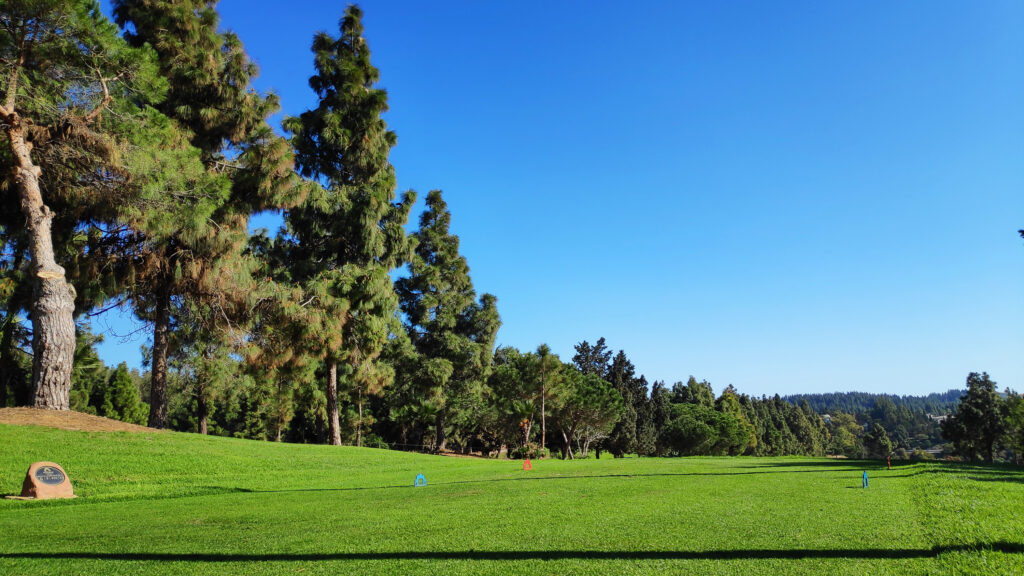 Tee box with trees at Chaparral Golf Club