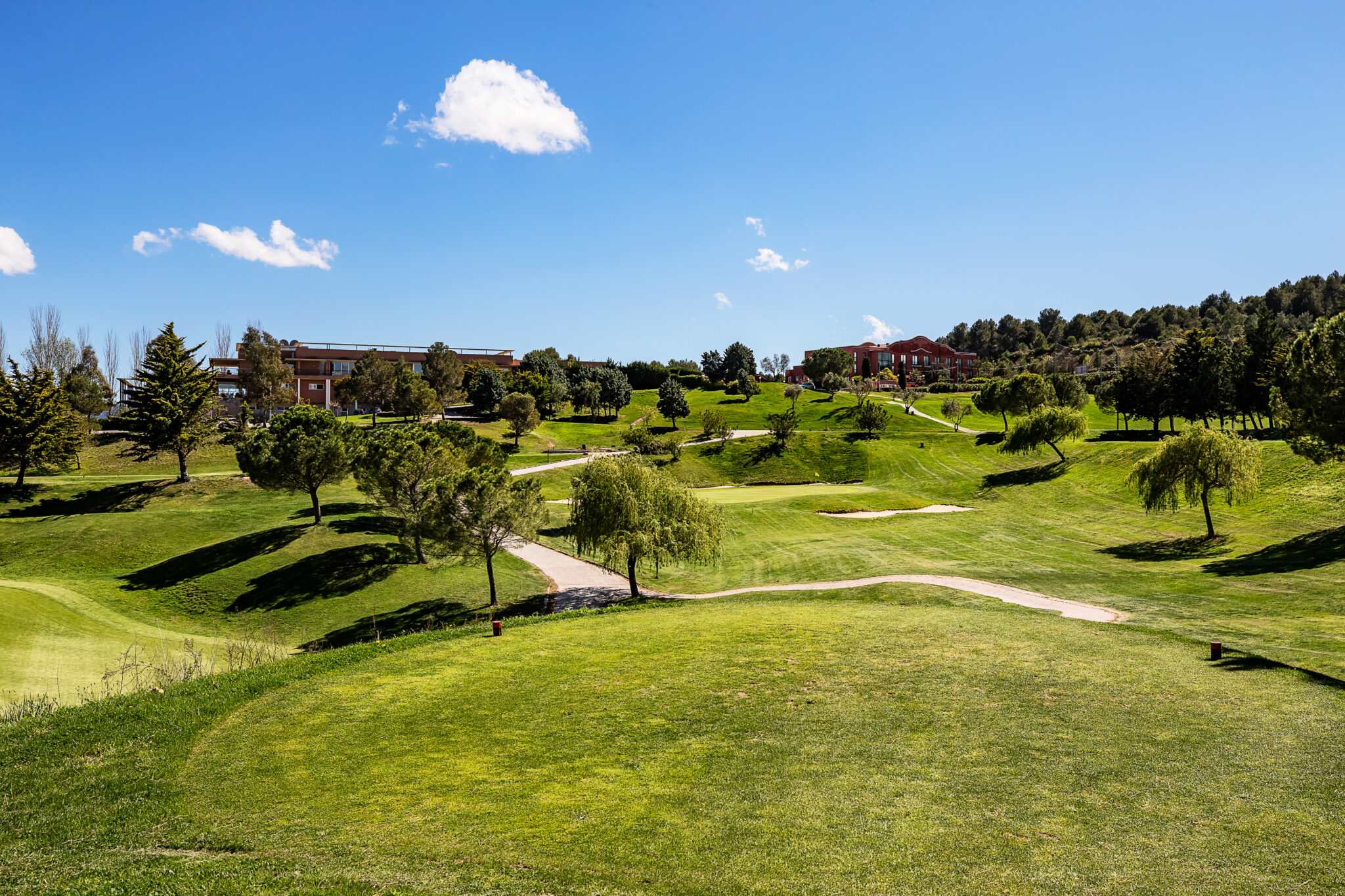 Tee box looking at the fairway at Club de Golf Barcelona