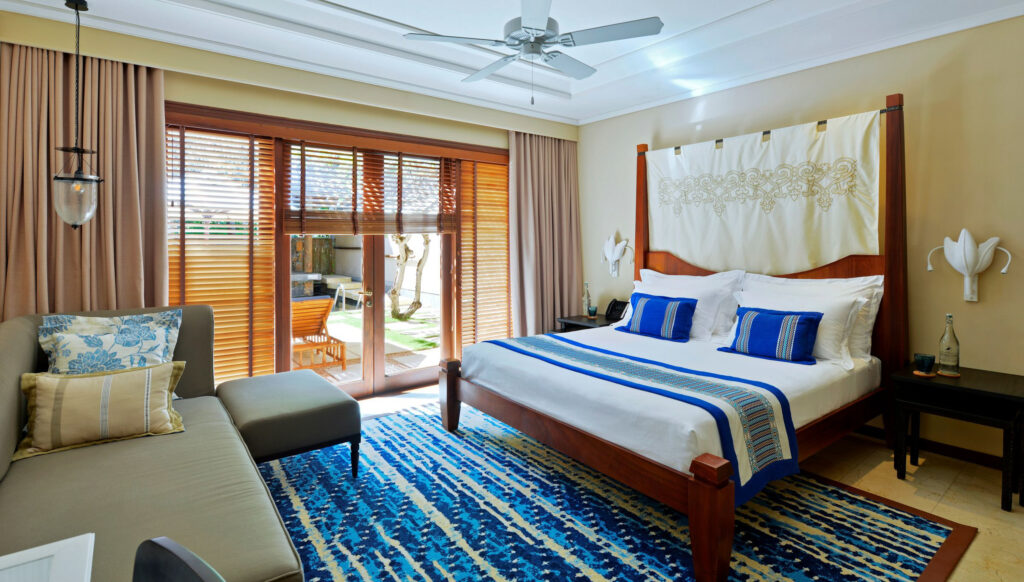 Double bed accommodation at Constance Belle Mare Plage