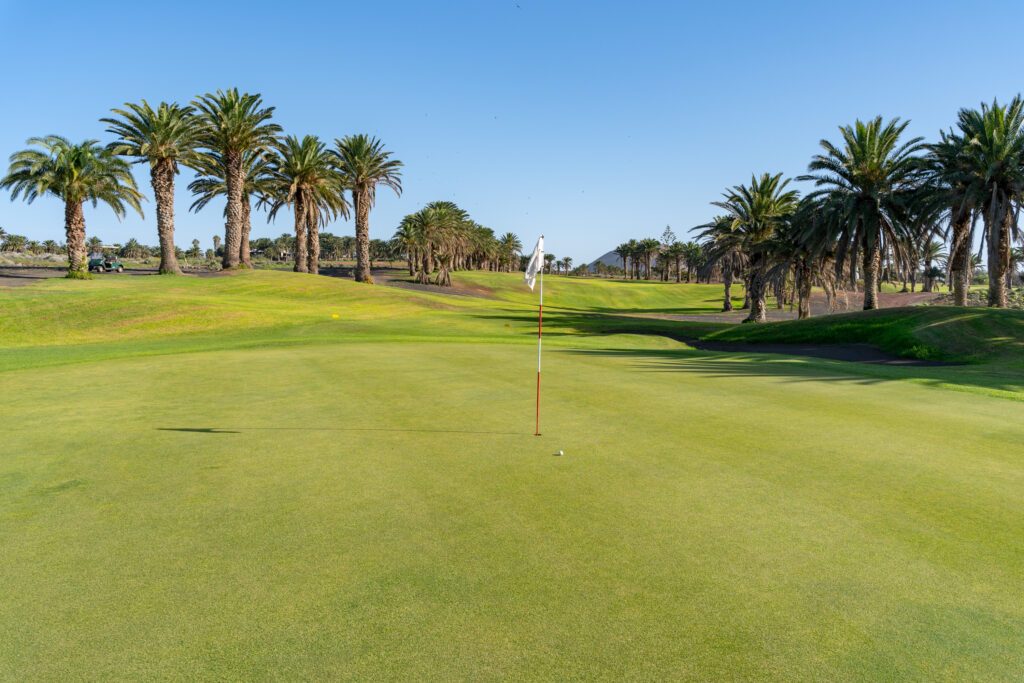 Hole with trees around at Costa Teguise Golf