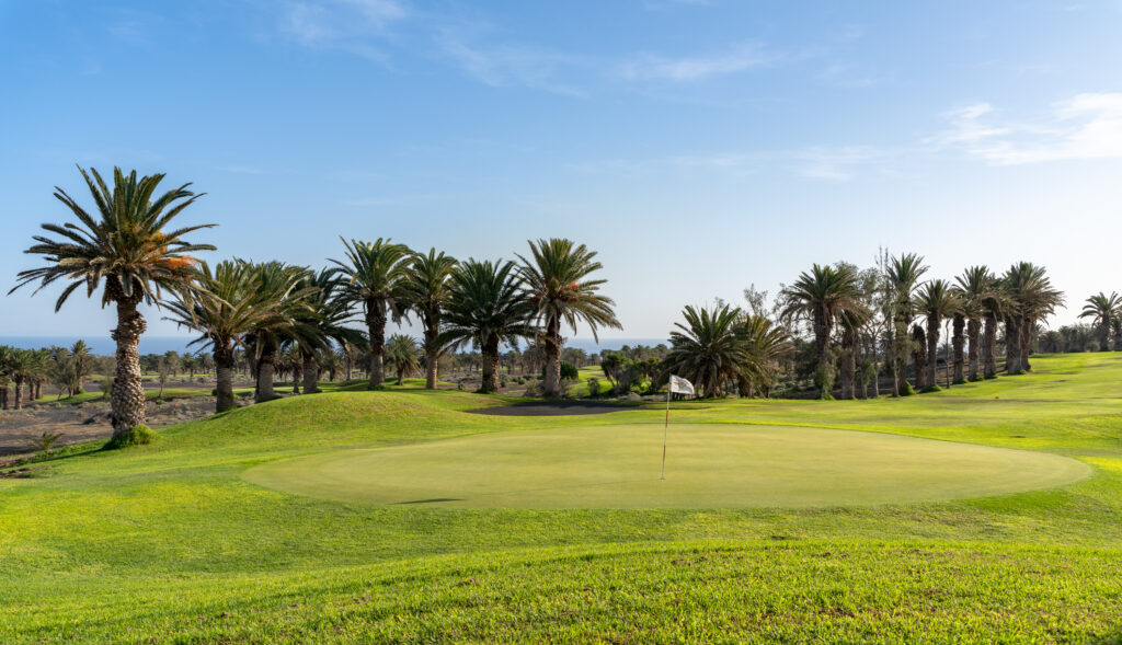 Hole with trees around at Costa Teguise Golf