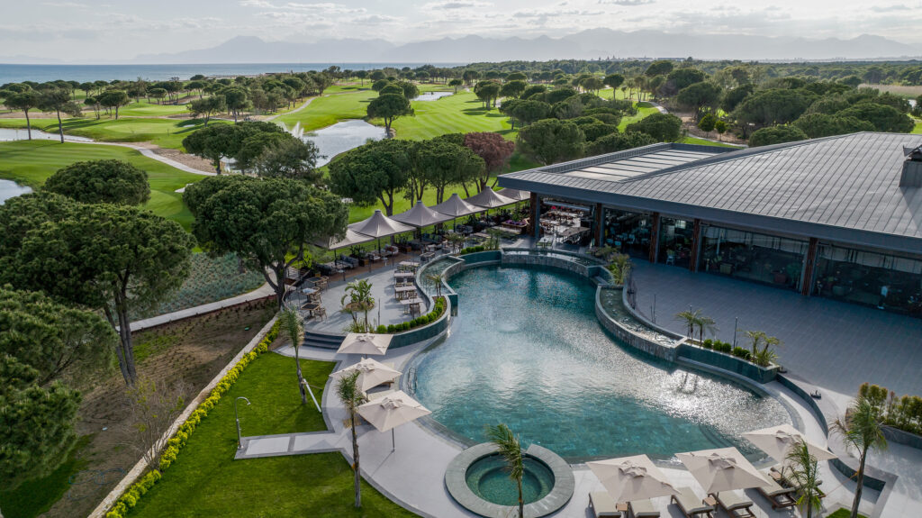 Outdoor pool at Cullinan - Aspendos Golf Course with golf in background