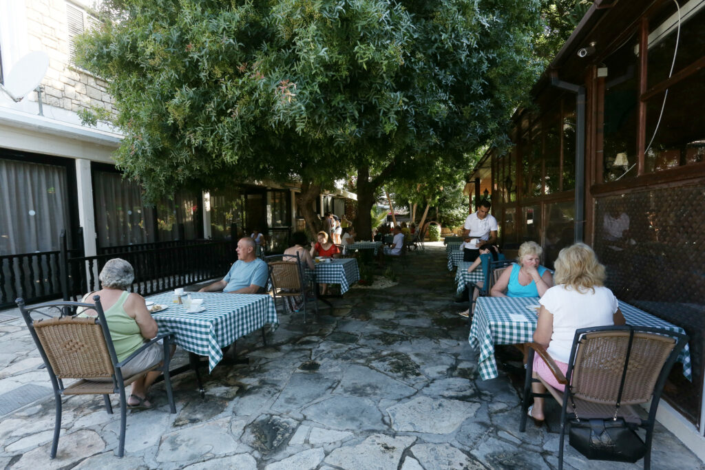 Outdoor dining at Dionysos Central