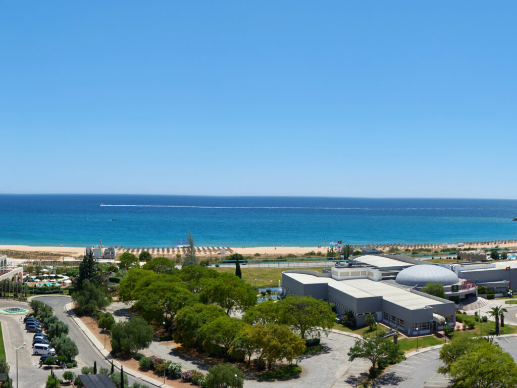 View of the beach from Dom Pedro Villamoura