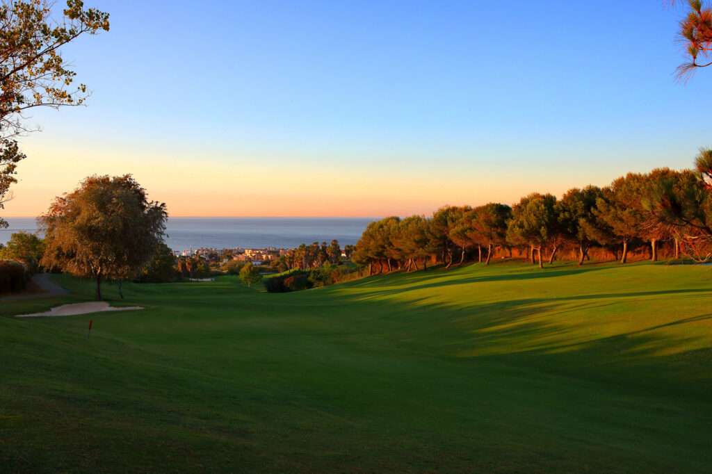 Fairway at Dona Julia Golf Course at sunset