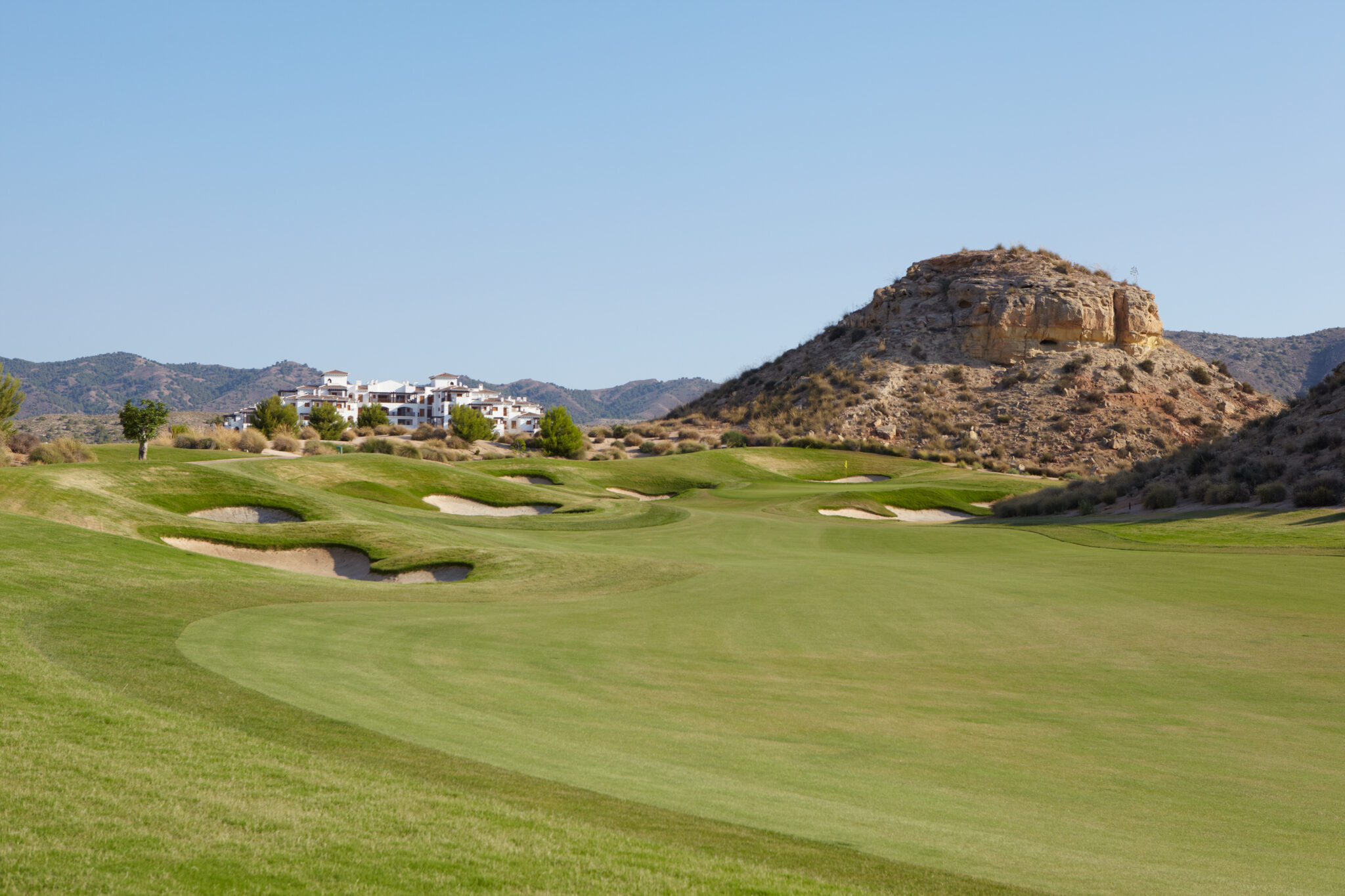 Fairway with bunkers at El Valle Golf Course