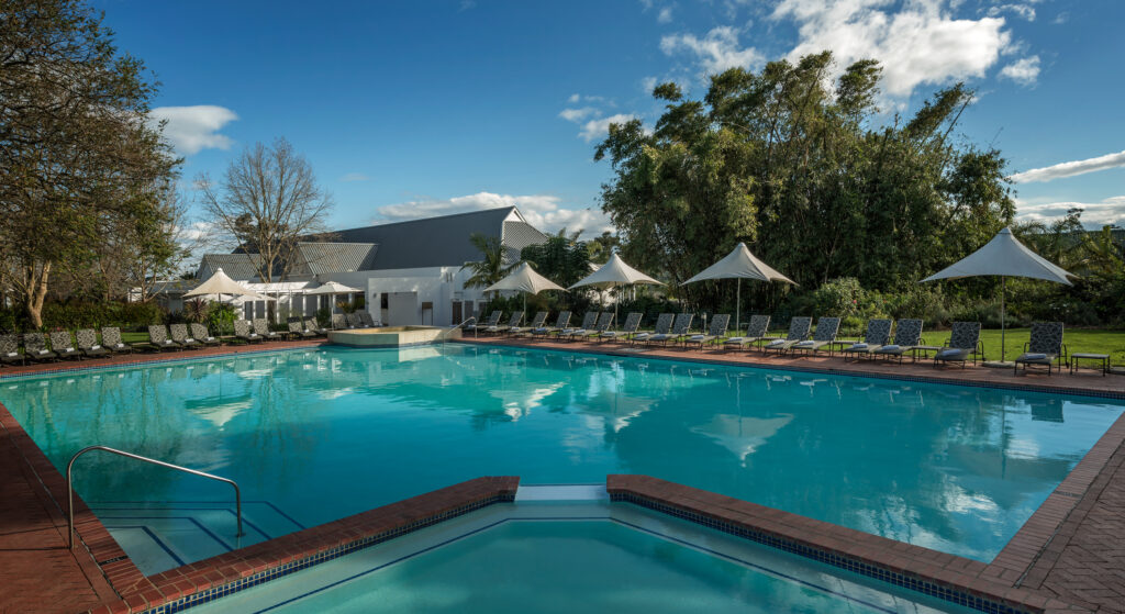 Outdoor pool at Fancourt Hotel