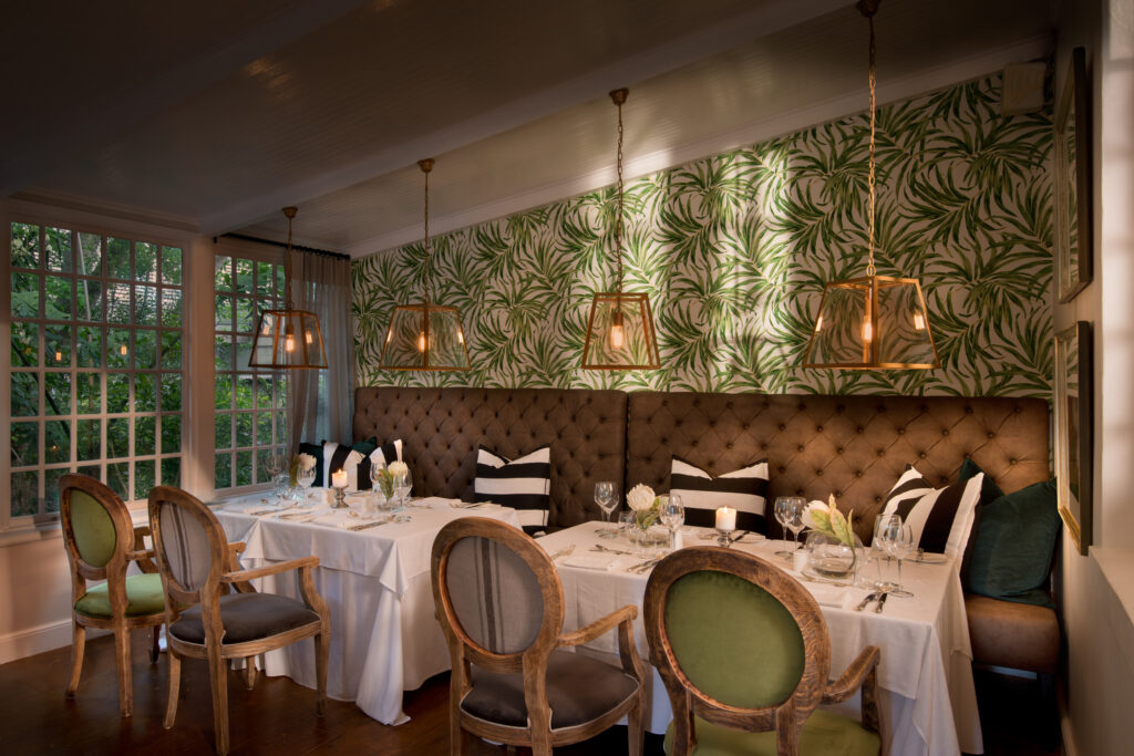 Indoor dining at Fancourt Hotel