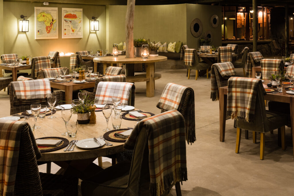 Indoor dining at Gondwana Kwena Lodge