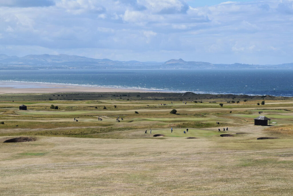 Fairway at Gullane Golf Club - No. 2 Course with ocean in background