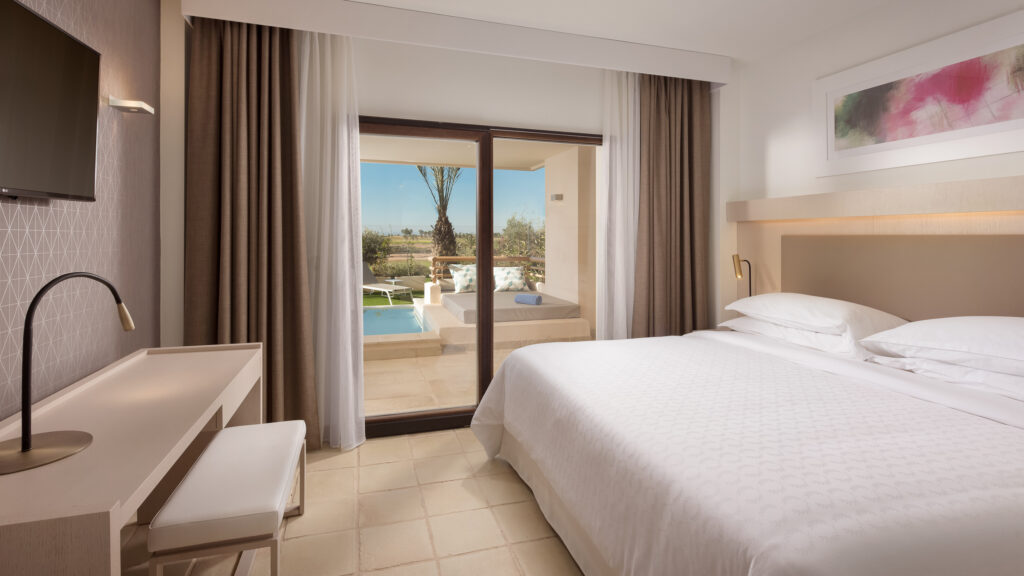 Double bed accommodation at Hacienda Del Alamo Golf Resort