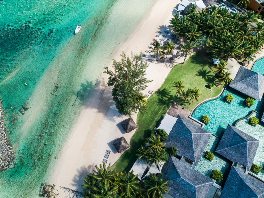 Aerial view of beach at Heritage Awali Golf and Spa Resort