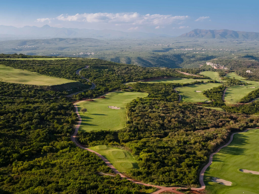 arial views of the Hills Course at Costa Navarino