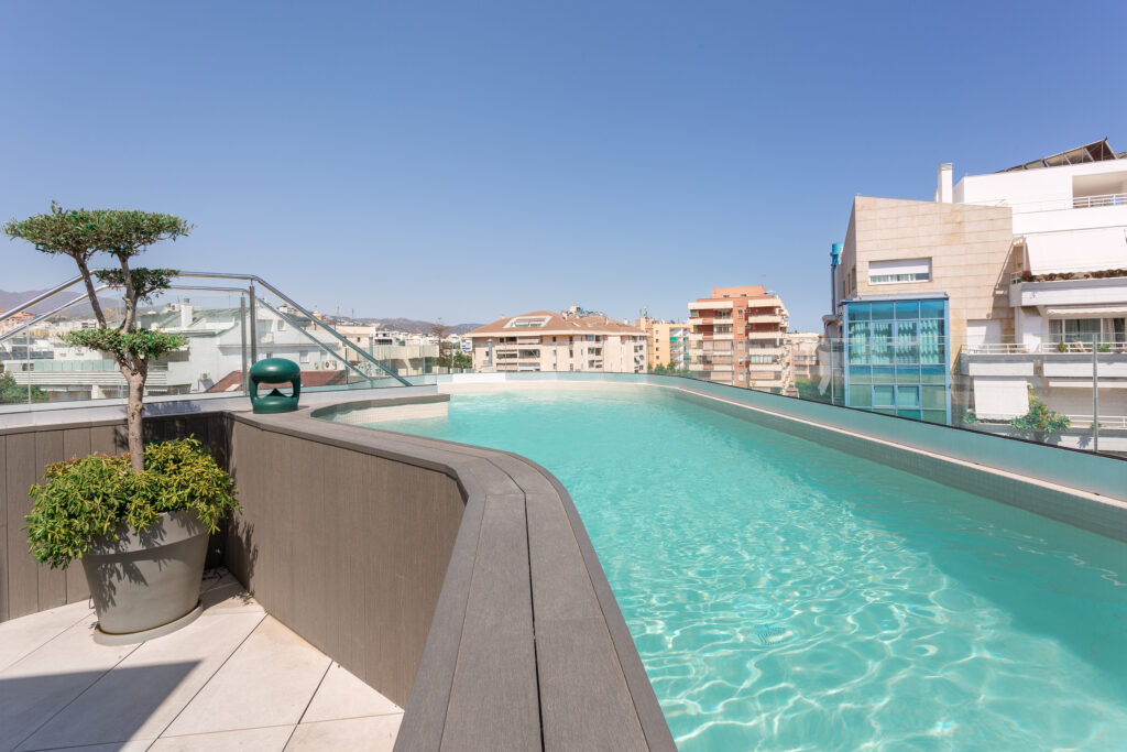 Outdoor pool at Hotel Lima Marbella